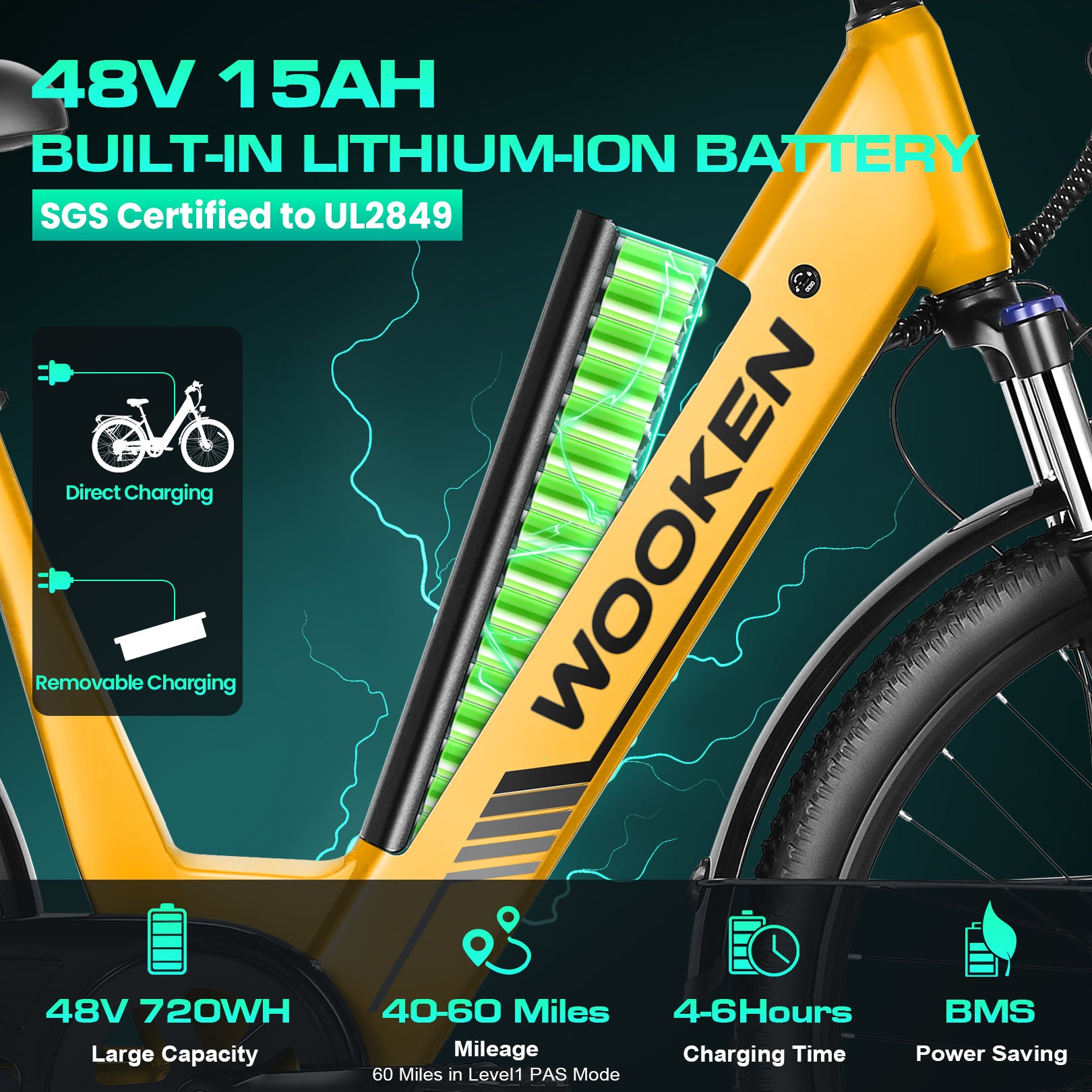 Wooken SwiftX Step-Thru Urban Commuter Electric Bike Wooken