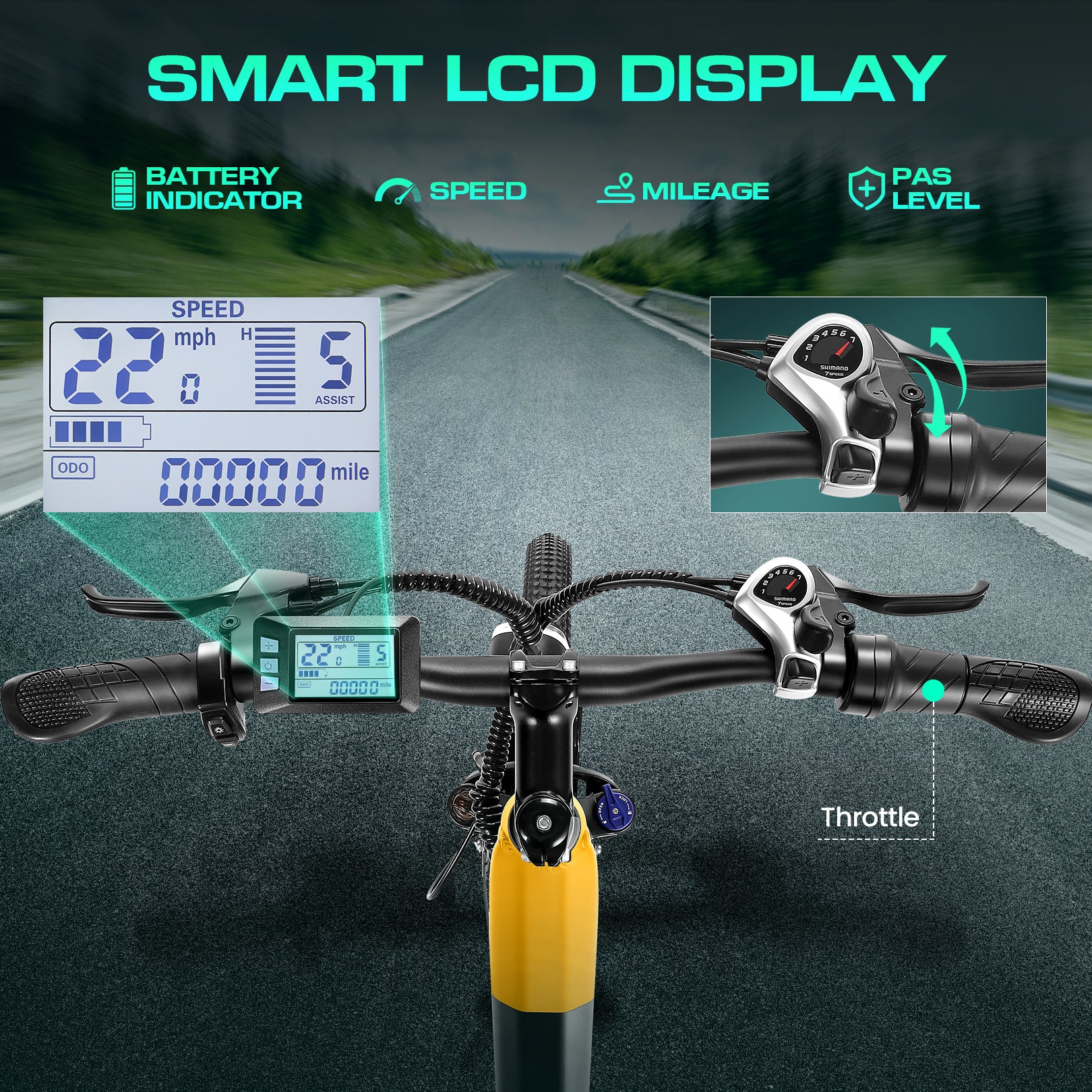 Wooken SwiftX Step-Thru Commuter Fat Tire Electric Bike Wooken