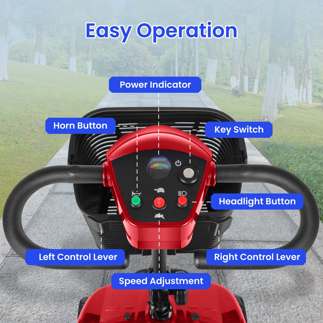Wooken All Terrain Foldable Electric Mobility Scooter Wooken