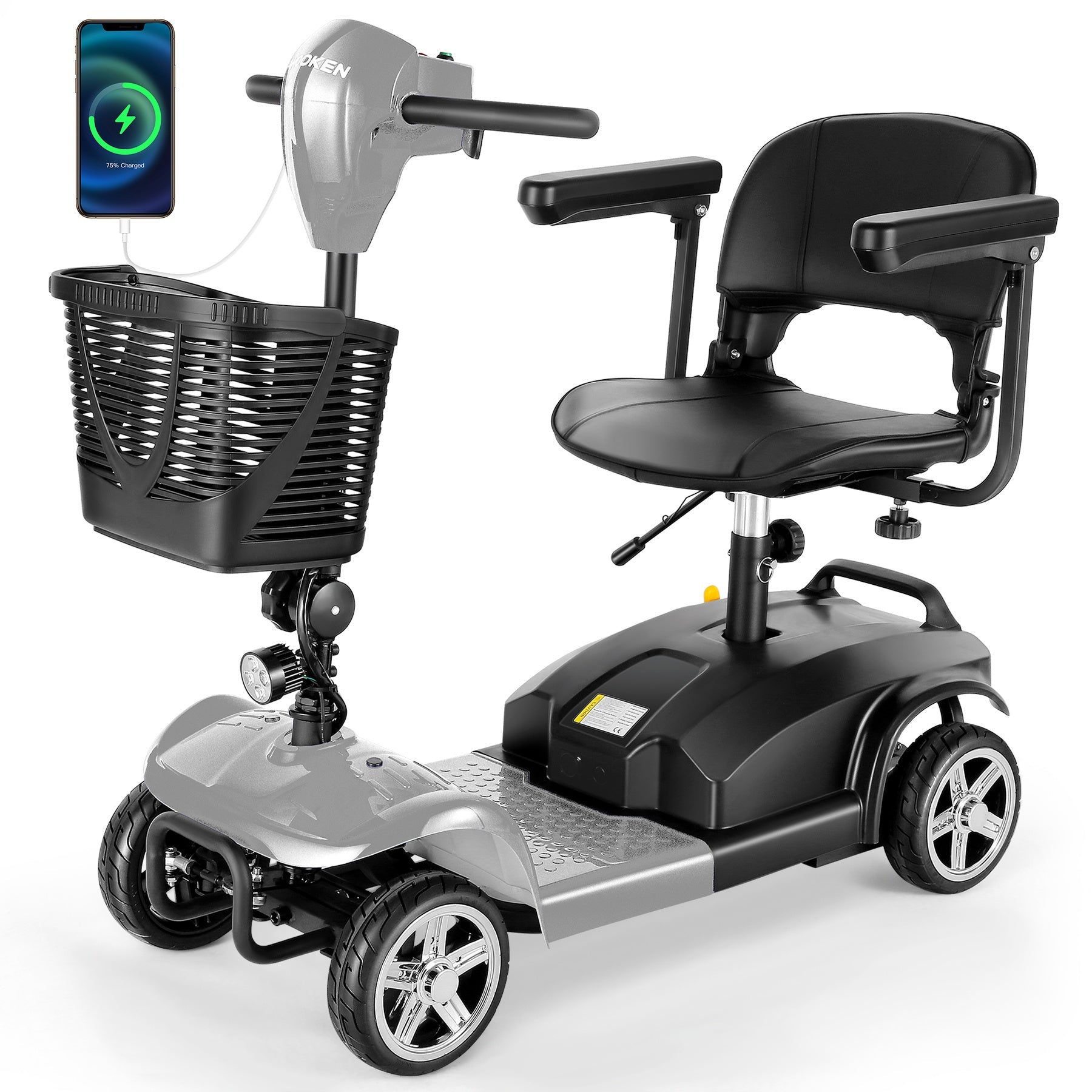 Wooken All Terrain Foldable Electric Mobility Scooter Wooken