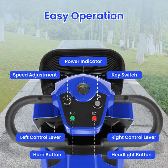 Wooken 4-Wheel Mobility Scooter Senior Electric Powered Wheelchair Wooken