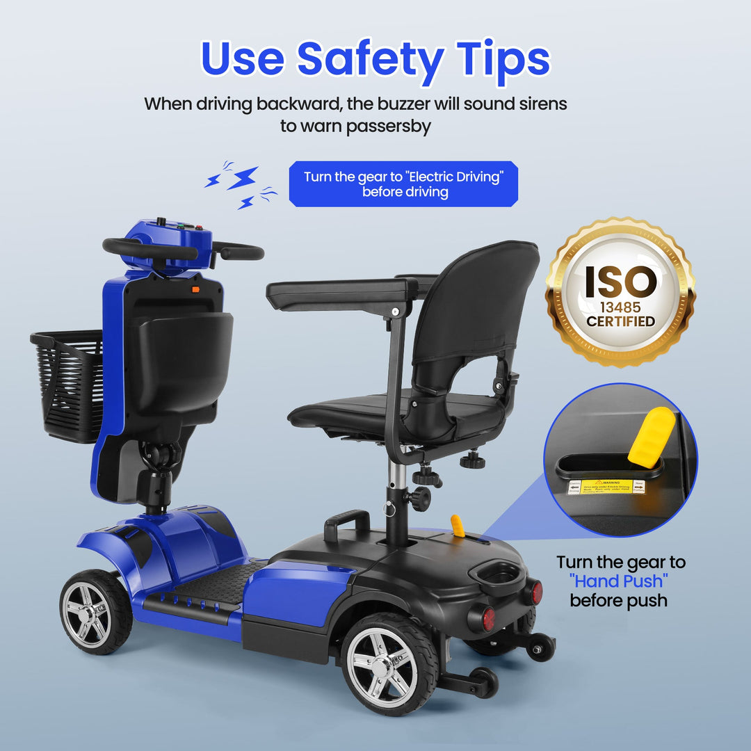 Wooken 4-Wheel Mobility Scooter Senior Electric Powered Wheelchair Wooken