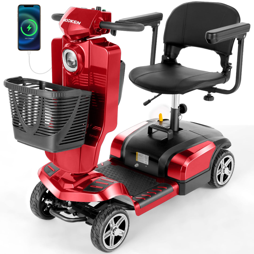 Wooken 4-Wheel Mobility Scooter Senior Electric Powered Wheelchair Wooken