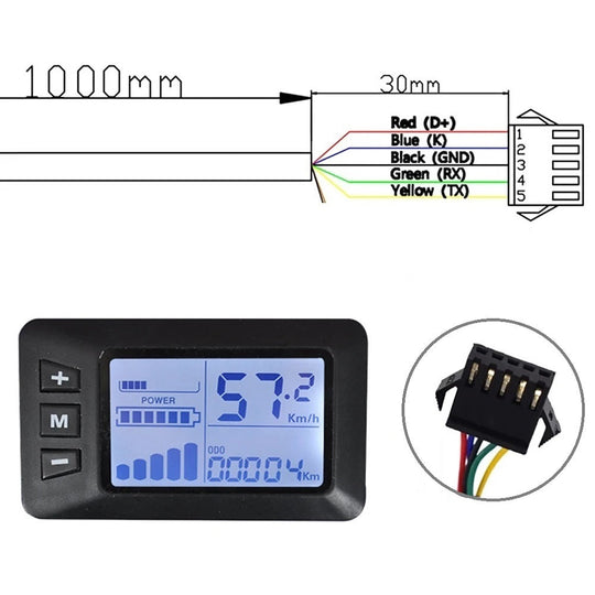 Wooken Electric Bike LCD Display Meter TotGuard
