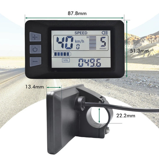 Wooken Electric Bike LCD Display Meter TotGuard