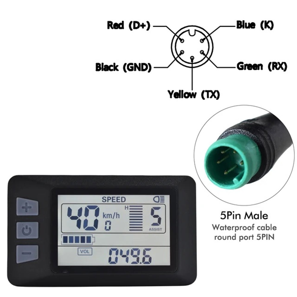 Wooken Electric Bike LCD Display Meter TotGuard