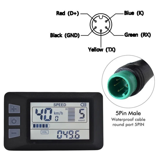 Wooken Electric Bike LCD Display Meter TotGuard